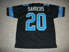 BARRY SANDERS Unsigned Custom Detroit Black Football New Jersey Sizes S-3XL