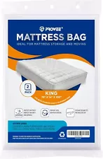 2 PK California King/King Mattress Bag for Moving Storage,Clear Plastic King Mat