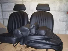 mgb roadster SEATS COVERS..all Black + headrest covers + armrest..FITS 1970-1981