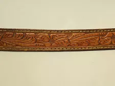 WESTERN COWBOY LEATHER HAND TOOLED BELT*