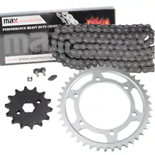 Black Drive Chain and Sprocket Kit for Kawasaki KLX140L 2008-2020 (For: Kawasaki KLX140L)