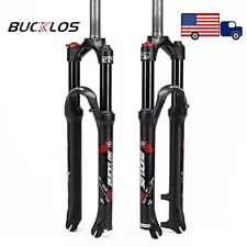 BUCKLOS 26/27.5/29" MTB Bike 1-1/8 Suspension Fork 100mm Travel QR Front 1 1/8"