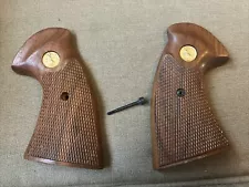 Colt Factory Grips With Gold Medallions