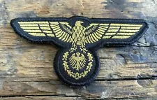 WW2 German Military Eagle Patch Gold Wehrmacht 3rd Reich Style Aufnäher Repro