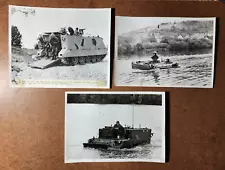 3 Vtg US Army Amphibious Tracked Vehicle Photos from 1968 - 2d Btn 30th Infantry