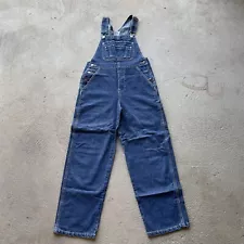 Vintage Overalls Womens Large Blue Denim Jean Baggy Loose Gasoline Bibs Skate