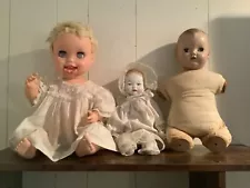 Creepy Antique Dolls, Old, Spooky Halloween props