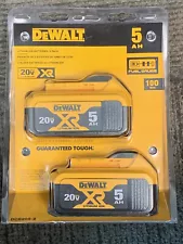 2PCS DEWALT DCB205 20V 20 Volt MAX Lithium Ion 5.0 AH Battery