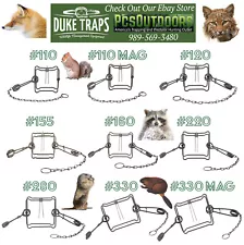 Duke Body Grip Traps - Choose Size & Quantity - Muskrat - Squirrel - Beaver Coon