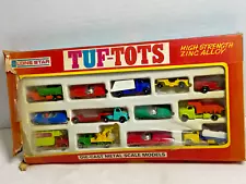 VINTAGE LONE STAR TUF-TOYS 13 PIECE DIE-CAST METAL SCALE CAR/TRUCK MODELS W/BOX