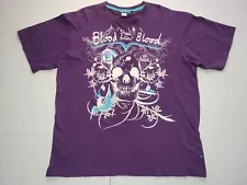 Artful Dodger Blood Shall Follow Blood Skull Bird Brass Knuckles Purple Mens XL.