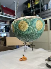 1930’ Roseville Pottery Sunflower Hanging Pot/Vase . Good Color and Condition