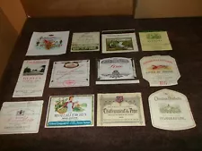 Approx. 48 Wine Bottle Labels from USA & Europe, Vintage??