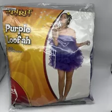 Spirit Halloween Purple Loofa Costume Size Adult *Shoulder Straps Broken