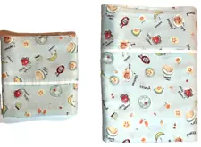 Martha Stewart Collection For Macy's Breakfast Themed Twin Sheet & Std Case, GUC