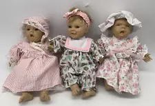 Lot Of 3 Berenguer Expressions Dolls 8 1/2" Clothed, 1 W/ Tag-Real Life Looking