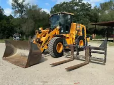 2017 Hyundai HL955 Articulated Wheel Loader Aux Hyd Bucket Forks Cummins bidadoo