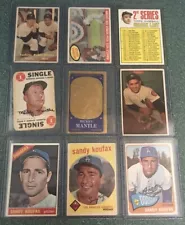 1000+ Vintage Card Collection Lot Aaron Mantle Clemente Ryan HOF RC LOOK