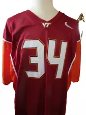 Nike Virginia Tech Hokies #34 Men's Jersey, 52