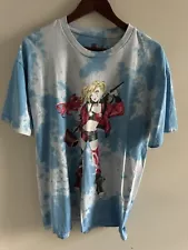 Alison Wonderland Shirt Harley Quinn DC Comics Tie Dye Shirt Large Used