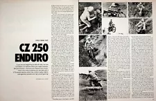 1973 CZ250 Enduro CZ Motorcycle - 7-Page Vintage Road Test Article