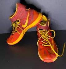 Nike Zoom Hyper Rev 2013 Mid Shoe 630913-600 Yellow/Red Basketball Mens 8 Rare