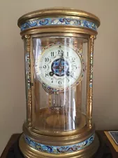 New ListingRare Small Antique French Cloisonne Mantel Clock