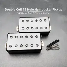 Double Coil 12 Hole Humbucker Pickup for LP Electric Guitar Neck/Bridge 50/52mm