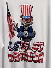 FJB “Let's Go Brandon”-Biden Funny Political 2XL Tee-Shirt Trump 2024 USA Flag