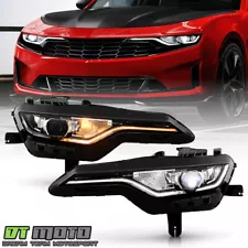 For 2019-2024 Chevy Camaro RS|1SS|2SS LED DRL Projector Headlights Headlamps Set