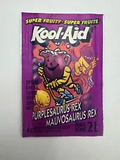 Vintage 90s Kool-Aid PurpleSaurus Rex Super Fruity Flavor Canadian Packet RARE