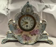 Antique French Clock With Royal Bonn Porcelain Case