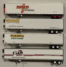 HO Lot of 4 Athearn RTR 53’ Utility Reefer Truck Trailers Navajo Werner JB Hunt