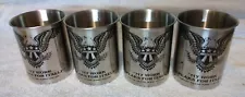 Sailor Jerry Rum 2011 Stainless Steel 4 Cups Mugs "My Work Speaks For Itself"