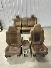 *WORN* 05-07 F350 Crew King Ranch Leather Heated Power Buckets Backseat Seats