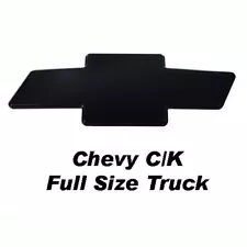 Ft Billet Bowtie Grille Emblem Smooth Blk For 94-98 Chevy C/K Full Size PU Truck (For: Chevrolet)