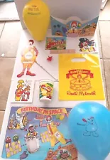 Ronald McDonald Happy Birthday Party Supplies For A Party Of 10 - BRAND NEW!!