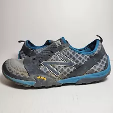 New Balance Minimus 10v1 Vibram Running Shoes Gray Blue Mens 12.5 2E NO LACES