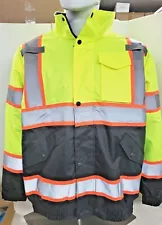 Hi-Vis Class 3 Insulated Safety Bomber Reflective Jacket for ROAD WORK