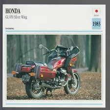 1983 Honda GL 650 Silver Wing Japan Bike Motorcycle Photo Spec Info Stat Card