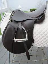 15'' W HDR ADVANTAGE A/P ENGLISH SADDLE w NEW LEATHERS & BREAKAWAY IRONS