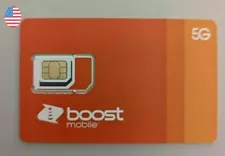 Sim Card 4G - 5G - (Boost Mobile) For iPhone & Android( Lot of 10)