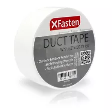 XFasten Duct Tape White, 2 Inches x 50 Yards