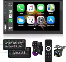 7" Car Radio Apple/andriod Carplay Bt Car Stereo Touch Screen Double 2din+camera