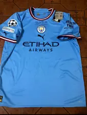 MANCHESTER CITY HAALAND 2023 CHAMPIONS LEAGUE FINAL JERSEY ! !