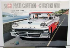 1958 Ford Custom 300 Series XL Color Sales Brochure Original Dated 9-57