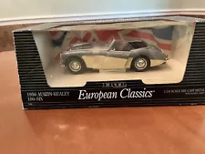 Ertl Grandes Marques 1/18 1956 Austin Healey 100/6 blue cream Boxed Classic car.