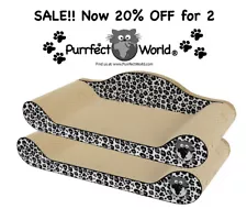 SALE!! : 20% Off 2 Pack: PurrfectWorld Cat Lounge / Scratcher Snow Leopard