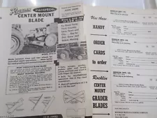 1955 John Deere 40 Tractor Rocklin Center Mount Blade Sales Sheet & Prices