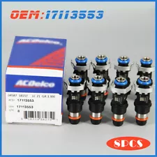 8Pcs 17113553 Fuel Injectors for 2001-07 GMC Cadillac Chevy 4.8 5.3 6.0 Hot Sale (For: 2004 Chevrolet Suburban 2500)